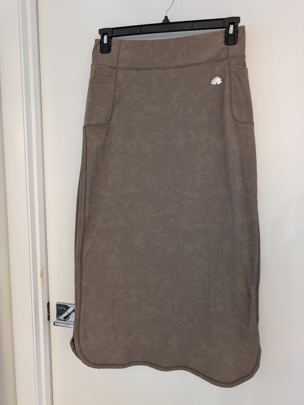 Snoga Lotus Logo Taupe Maxi Womens Skirt